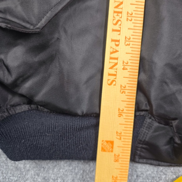 Vintage USMC Marines Bulldogs Jacket MA-1 Bomber  XXL- Quilted Nylon Black - Picture 10 of 11